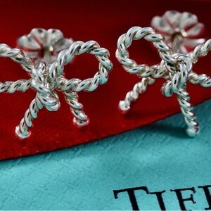 Tiffany & Co. Silver Bow Earrings
